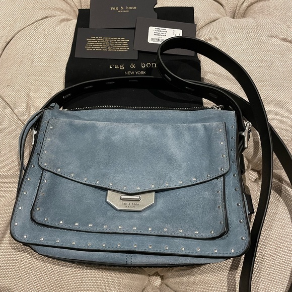 NEW Rag & Bone Studded Leather Small Field Messenger Bag - Picture 5 of 8